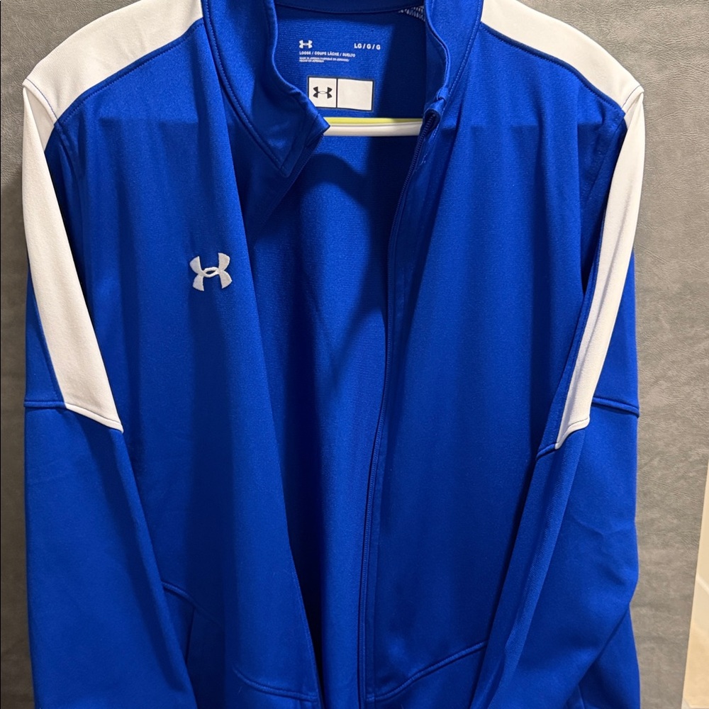 Under Armour Men's Performance Jacket in Blue and White